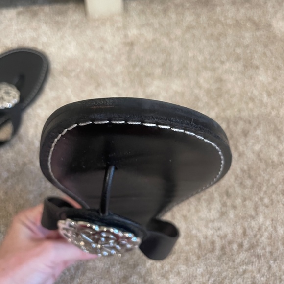 Brighton Alice black leather medallion sandals 9. MSRP $205 - Picture 6 of 10